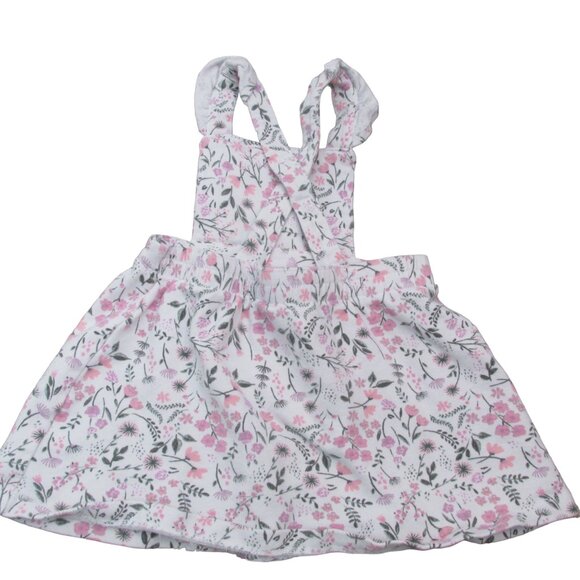 Wonder Nation 3 Pc Pullover  Sleeveless Dress Girls Size 18M White Pink Floral‎ - Picture 3 of 4
